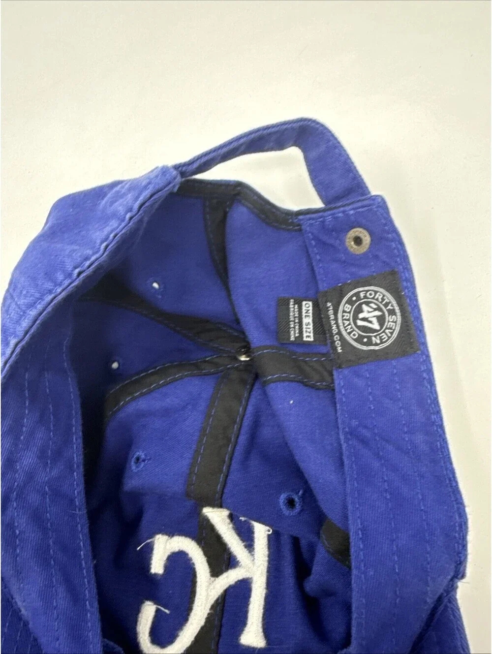 Kansas City Royals Blue Cotton Canvas One Size Adjustable Baseball Cap ‘47